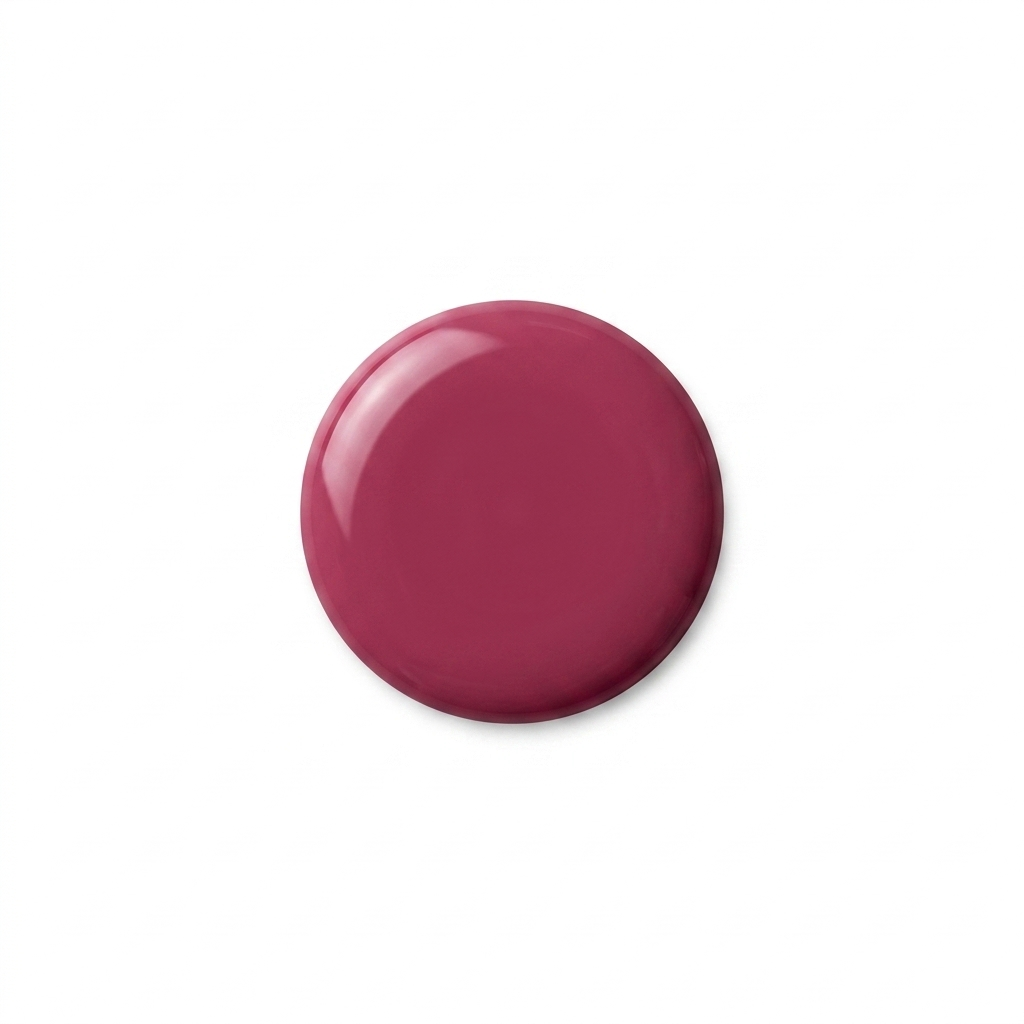 Drop swatch of MineVital Cindy C21 — glossy raspberry berry pink water-based breathable nail polish color
