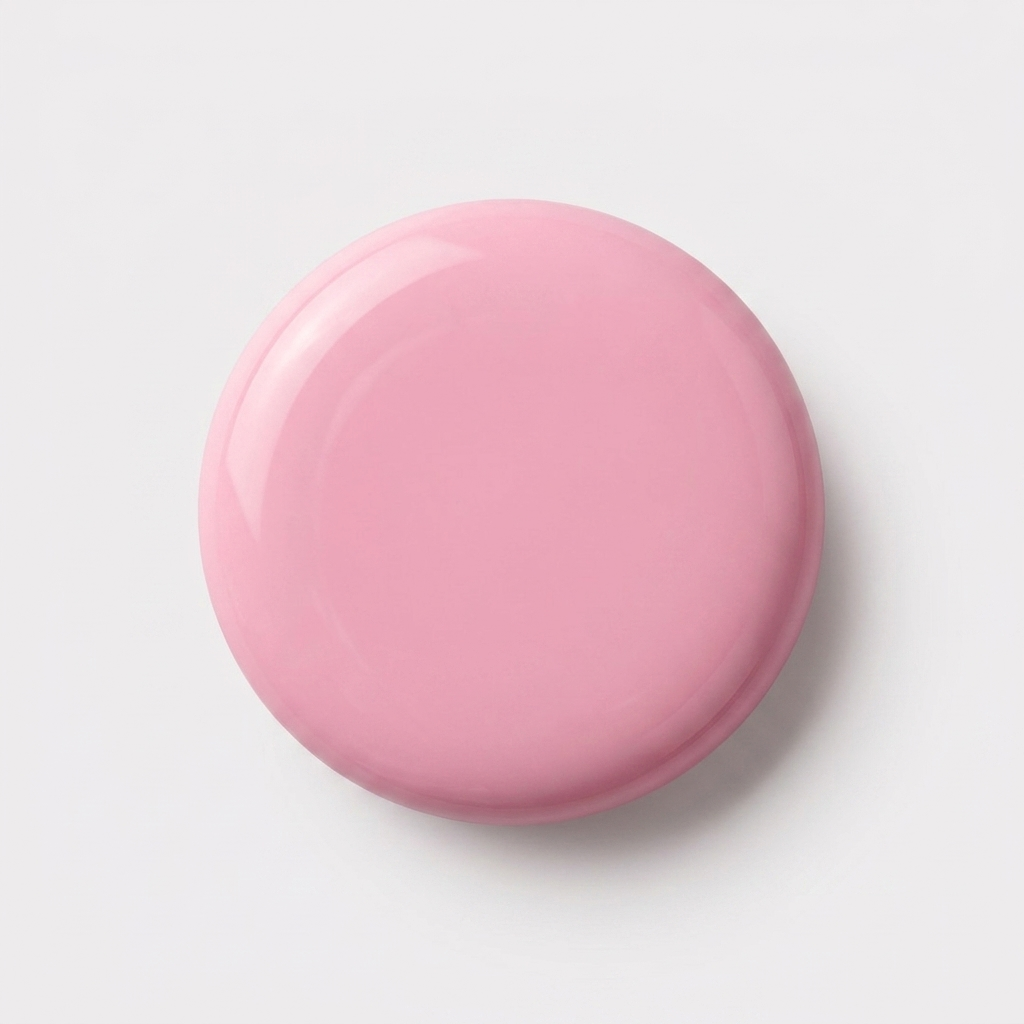 Drop swatch of MineVital Lip Fit S05 — soft candy baby pink water-based breathable nail polish color