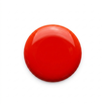 Drop swatch of MineVital Oranje C23 — glossy bright vivid red water-based breathable nail polish color