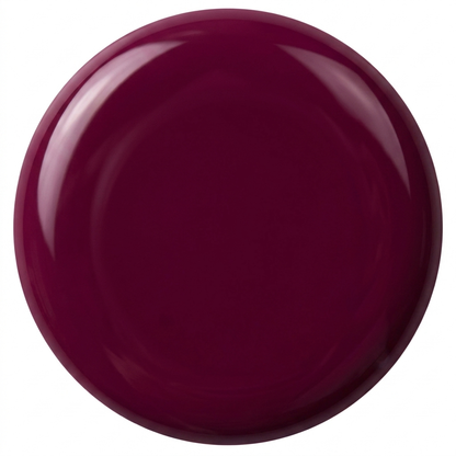 Drop swatch of MineVital Special Nights D32 — glossy deep wine burgundy water-based breathable nail polish color