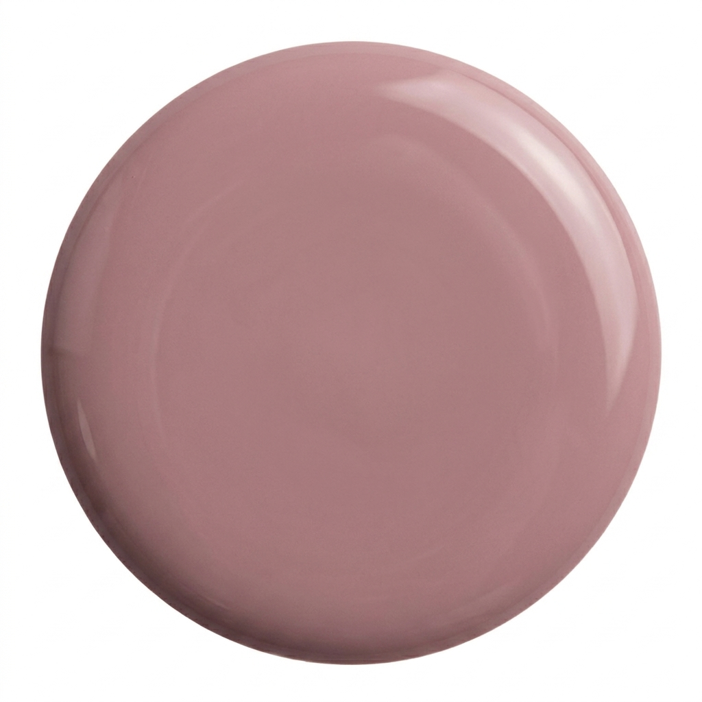 Drop swatch of MineVital Secret Love F33 — soft dusty rose-mauve water-based breathable nail polish color
