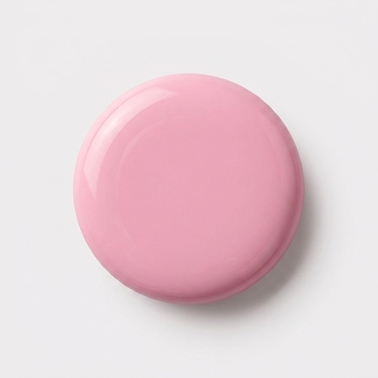 Drop swatch of MineVital Lip Fit S05 — soft candy baby pink water-based breathable nail polish color